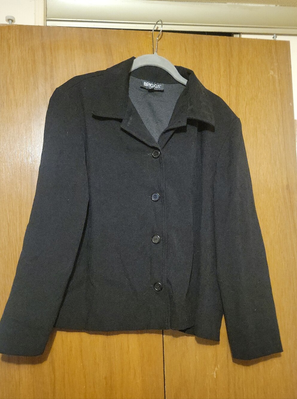 Briggs New York Black Women's Button-Up Blazer Jacket